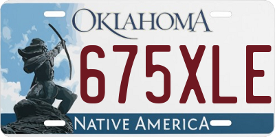 OK license plate 675XLE
