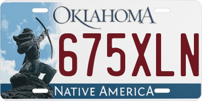 OK license plate 675XLN