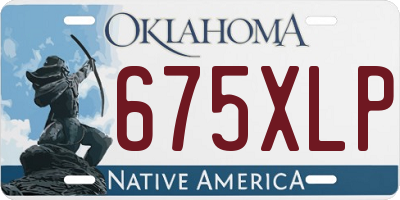 OK license plate 675XLP