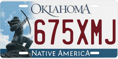 OK license plate 675XMJ