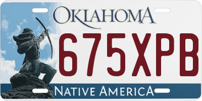 OK license plate 675XPB