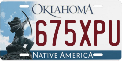 OK license plate 675XPU