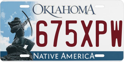 OK license plate 675XPW