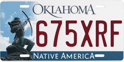 OK license plate 675XRF