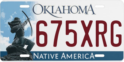 OK license plate 675XRG