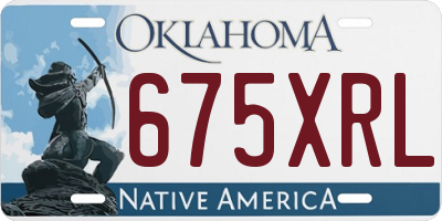 OK license plate 675XRL