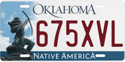 OK license plate 675XVL