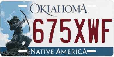 OK license plate 675XWF