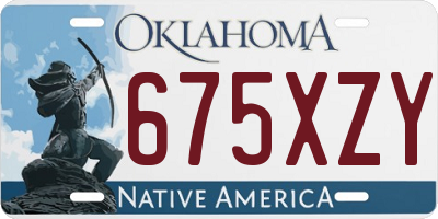 OK license plate 675XZY
