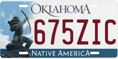 OK license plate 675ZIC