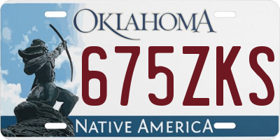 OK license plate 675ZKS