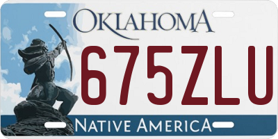 OK license plate 675ZLU