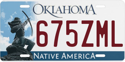 OK license plate 675ZML