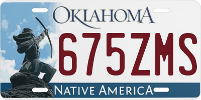 OK license plate 675ZMS