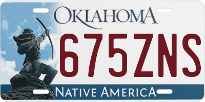 OK license plate 675ZNS