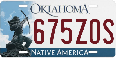 OK license plate 675ZOS