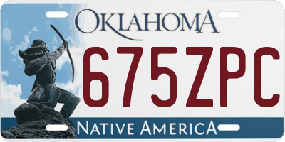 OK license plate 675ZPC