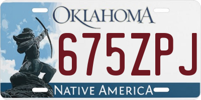 OK license plate 675ZPJ