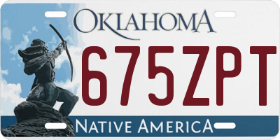 OK license plate 675ZPT