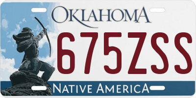 OK license plate 675ZSS