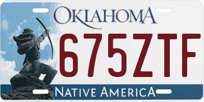 OK license plate 675ZTF