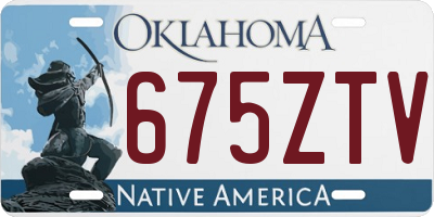 OK license plate 675ZTV