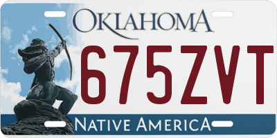 OK license plate 675ZVT