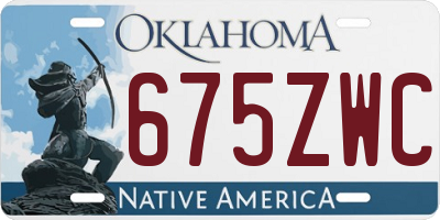 OK license plate 675ZWC