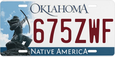 OK license plate 675ZWF