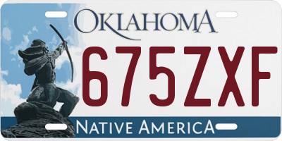 OK license plate 675ZXF