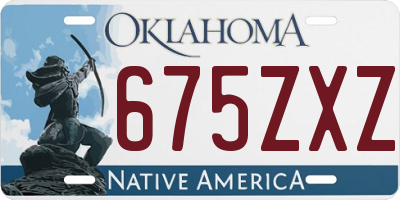 OK license plate 675ZXZ