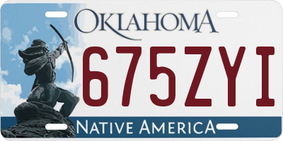 OK license plate 675ZYI