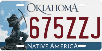 OK license plate 675ZZJ