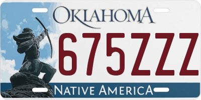 OK license plate 675ZZZ