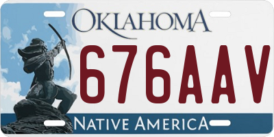 OK license plate 676AAV