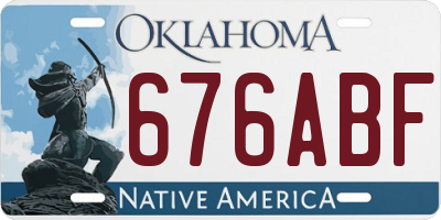 OK license plate 676ABF