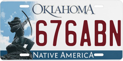 OK license plate 676ABN