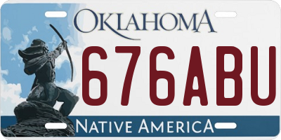 OK license plate 676ABU
