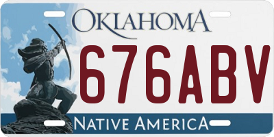 OK license plate 676ABV