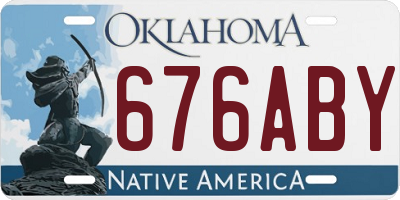 OK license plate 676ABY