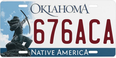 OK license plate 676ACA