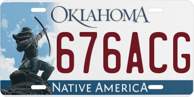 OK license plate 676ACG