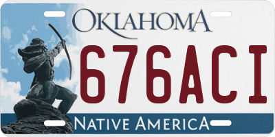 OK license plate 676ACI