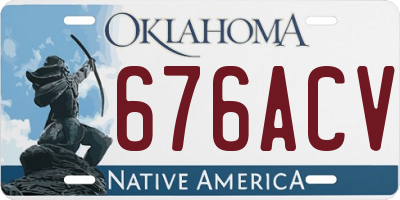 OK license plate 676ACV