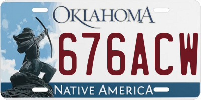 OK license plate 676ACW