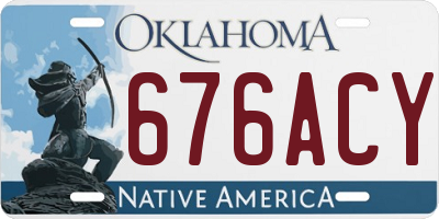 OK license plate 676ACY