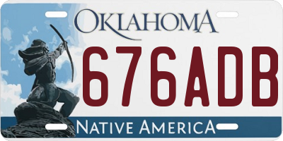 OK license plate 676ADB