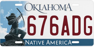 OK license plate 676ADG