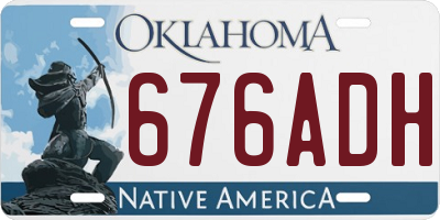 OK license plate 676ADH