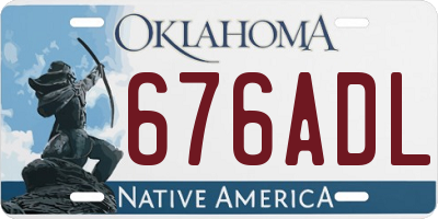 OK license plate 676ADL